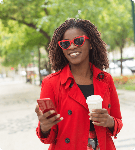 Woman Checking Budgetify Notifications