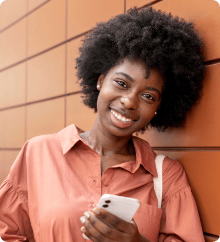 Woman Checking Budgetify Notifications